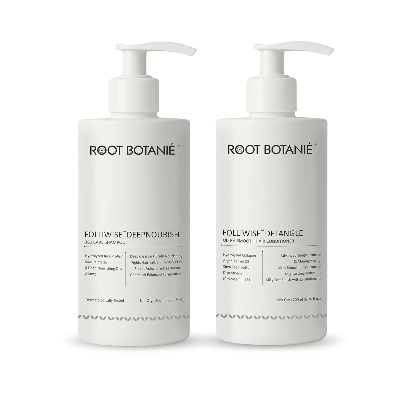 FOLLIWISE Shampoo & Conditioner Combo for Anti Hairfall, Dry, Frizzy, & Treated Hair